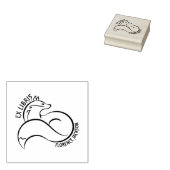 Moderne Lijn Kunst Fox Bibliotheek Ex Libris Boek Rubberstempel (Gestempeld)