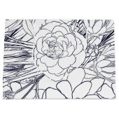 Moderne lijn kunsthand getekend Floral Girly Desig Groot Cadeauzakje (Voorkant)