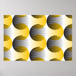 Moderne lijnen en naadloos patroon met geometrisch poster