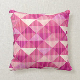 Moderne lijnen geometrisch fuschia kussen