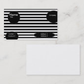 moderne lijnen (zwart) visitekaartje (Voorkant / Achterkant)