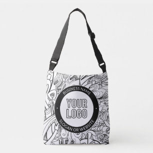 Moderne lijnillustraties en uw Logo met bewerkbare Crossbody Tas