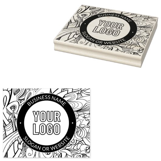 Moderne lijnillustraties en uw Logo met bewerkbare Rubberstempel (Gestempeld)