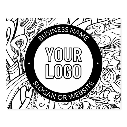 Moderne lijnillustraties en uw Logo met bewerkbare Rubberstempel (Afrduk)