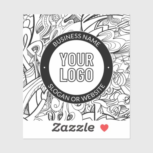 Moderne lijnillustraties en uw Logo met bewerkbare Sticker (Vel)