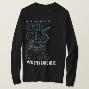Moderne Lijnkunst Gamer Grafische T-shirt - Laten