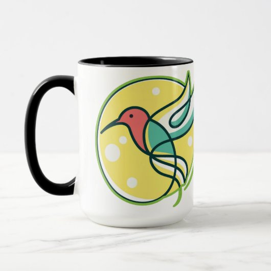 Moderne Lijnkunst Vogel Mok (Links)