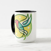 Moderne Lijnkunst Vogel Mok (Voorkant links)