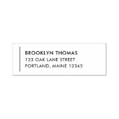 Moderne Lijnnaam Terugkeeradres Zelfinktende Stempel (Design)