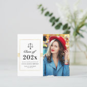 moderne lijst afstudeerder - aankondigingskaart (Staand voorkant)