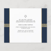 moderne lijst afstudeerder - aankondigingskaart (Achterkant)