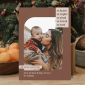 Moderne Lijst jaar Review 1 kerstfoto Feestdagenkaart