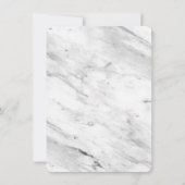 Moderne Lijst van de Kunstfoto Silver Grey Marmer Save The Date (Achterkant)