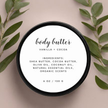 Moderne lijst van elegante witte ingrediënten