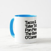 Moderne lijst van favoriete dingen | mok (Voorkant links)