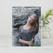 Moderne Lijst Voeg je foto-Afstuderen toe Aankondiging (Staand voorkant)