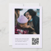 Moderne Lila boog Minimale QR-code Alle in één boh Kaart (Achterkant)