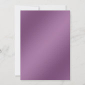 Moderne Lila Floral Verloving Invitation Kaart (Achterkant)