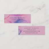 Moderne Lila inktblok Mini Visitekaartje (Voorkant / Achterkant)