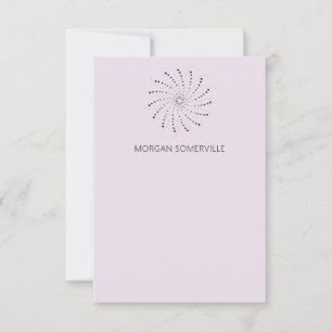 Moderne Lila Spiraal Stip Elegant Notitiekaartje
