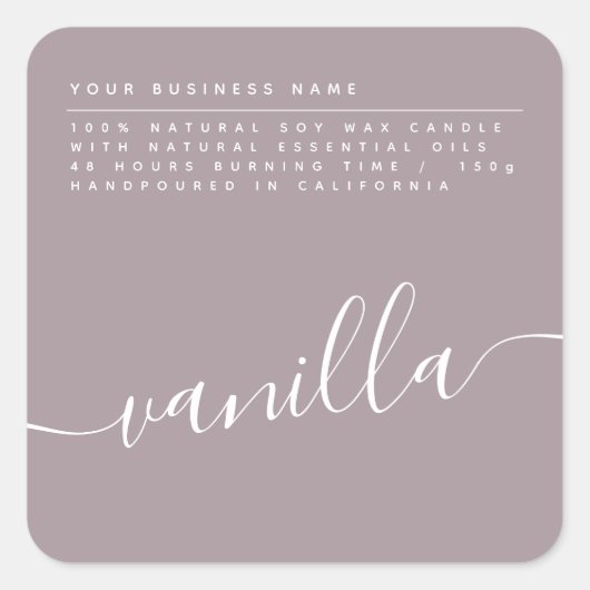 Moderne lila zeekaarten vierkante sticker (Voorkant)