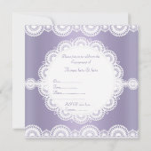 MODERNE LILAC ENGAGEMENT LACE INVITATION PARTI (Dos)