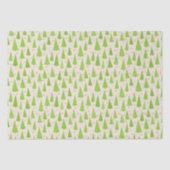 Moderne Lime Green Roze Kerstbomen Waterverf Tissuepapier (Voorkant)