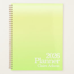 Moderne limoengroene ombre planner