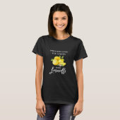 Moderne Limoncello Lemons Black penseelscript T-shirt (Voorkant volledig)