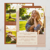 Moderne Lines Terracotta 3 Fotogradatie Partij I Kaart (Voorkant / Achterkant)