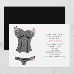 Moderne lingerie bruidsmeisjesfeest verlovingsuitn kaart