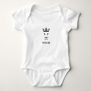 Moderne lion Graphic & Sikh Text One Piece Romper