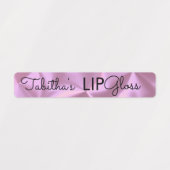 Moderne Lip Gloss Pink Folie Brandend Packaging Labels (Design 1)