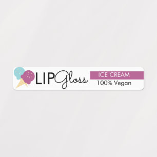 Moderne Lipgloss Ijsje Merkverpakking Labels