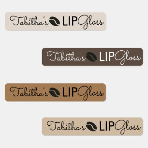 Moderne Lipgloss Koffie Branding Verpakking Labels