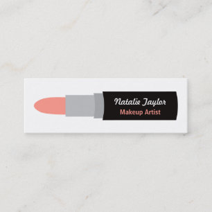 Moderne Lippenstift Make-up Artiesten Visitekaartj Mini Visitekaartje