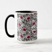 Moderne lipstick Lips B&W Patroon Mok (Links)