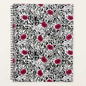 Moderne lipstick Lips B&W Patroon Planner (Voorkant)