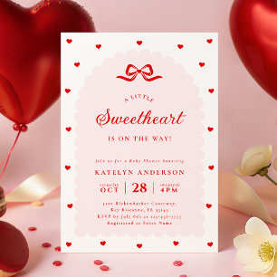 Moderne Little Sweetheart Baby Shower Uitnodiging