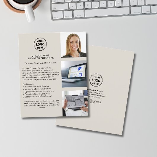 Moderne Logo Consultancy Flyer