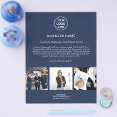 Moderne Logo Corporate Navy Blue Business Flyer (Enkel)