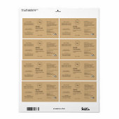 Moderne Logo Cosmetic Fles Label (Full Sheet)