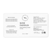 Moderne Logo Cosmetic Fles Label (Voorkant)