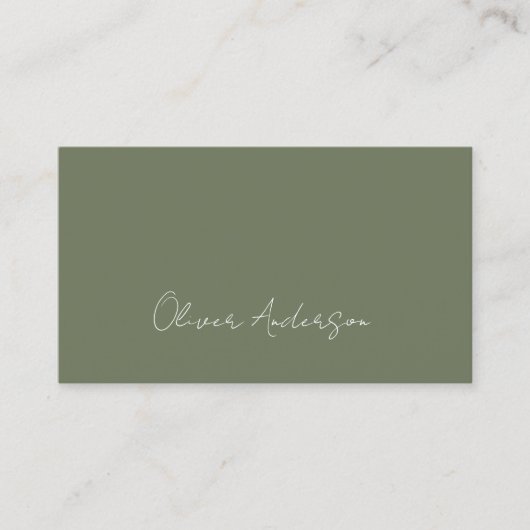 Moderne Logo Eenvoudige Wijze Visitekaartje (Voorkant)