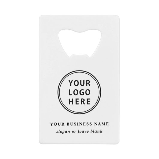 Moderne Logo- en kwaliteitscontrolecode Kredietkaart Flessenopener (Voorkant)