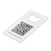 Moderne Logo- en kwaliteitscontrolecode Kredietkaart Flessenopener (Achterkant Gekanteld)