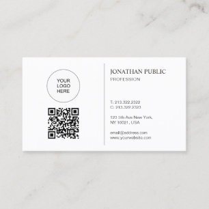 Moderne Logo- en QR-codesjabloon Neem contact met Visitekaartje