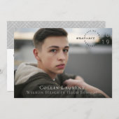 Moderne Logo Foto Afstuderen Open House Aankondiging (Voorkant / Achterkant)