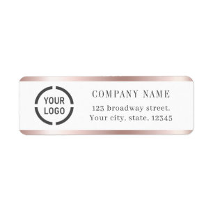 Moderne logo gouden grensinspectiepost van roos etiket