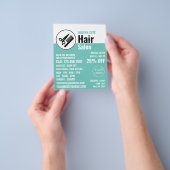 Moderne Logo, haarstijllijst, haarsalon en brochur Flyer (Hand)